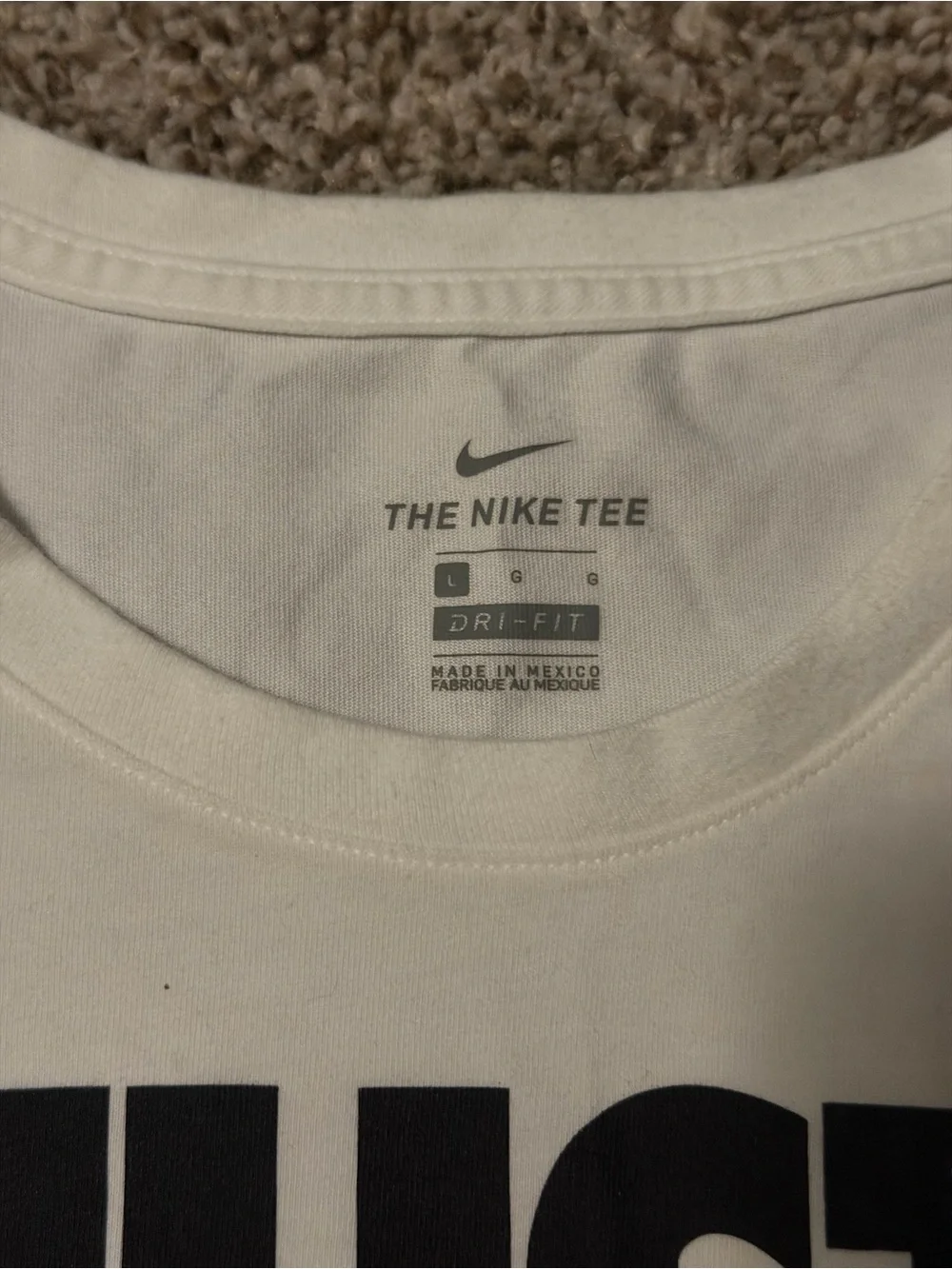Nike White Tee with Black 